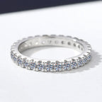 "Instagram-style" GRA Moissanite ring for women—minimalist, affordable luxury S925 sterling silver jewelry.