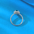 仙璨珠宝 S925纯银镶嵌1.5克拉帕拉伊巴色偏绿底戒指女日常直播款