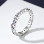 "Instagram-style" GRA Moissanite ring for women—minimalist, affordable luxury S925 sterling silver jewelry.