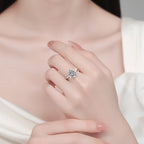 Hot-selling 925 sterling silver ring with 18K gold plating—a stylish, minimalist band featuring a pear-shaped (teardrop) moissanite.