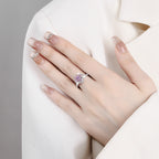 Pink Heart-Shaped Moissanite Ring – 925 Sterling Silver, Niche & Sophisticated "Affordable Luxury" Style