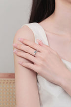 Heart-shaped Moissanite Ring – S925 Sterling Silver 1-Carat Ring; Stylish, Sweet, and Minimalist (GRA Certified)