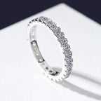 "Instagram-style" GRA Moissanite ring for women—minimalist, affordable luxury S925 sterling silver jewelry.